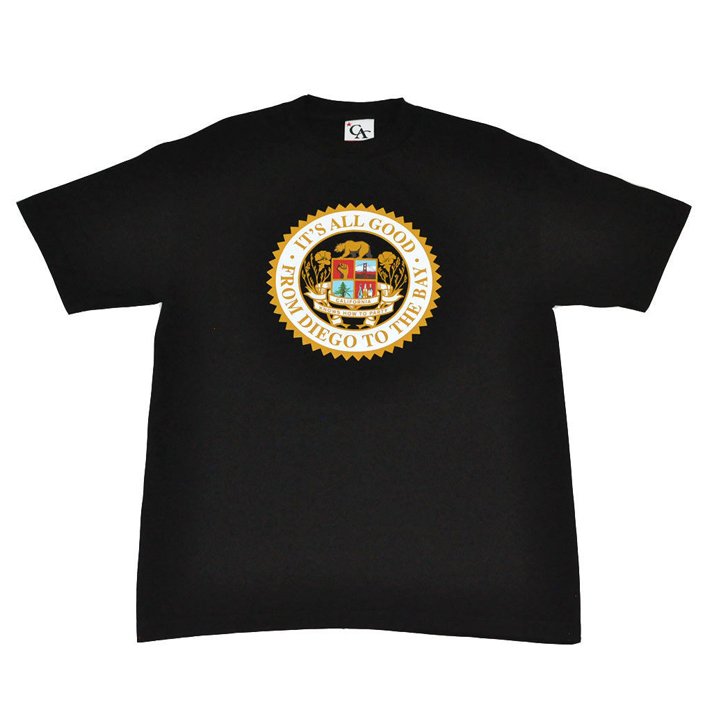 Mens Cali Assembly Seal T-Shirt Black - Shop True Clothing