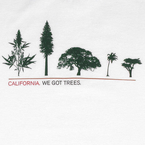 Mens Cali Got Trees T-Shirt White - Shop True Clothing