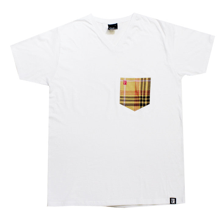 True Mens Canal St V-Neck T-Shirt White - Shop True Clothing