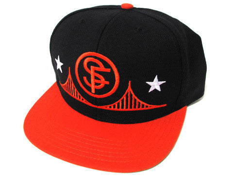 SFCA Circle SF Snapback Cap Black/Orange - Shop True Clothing