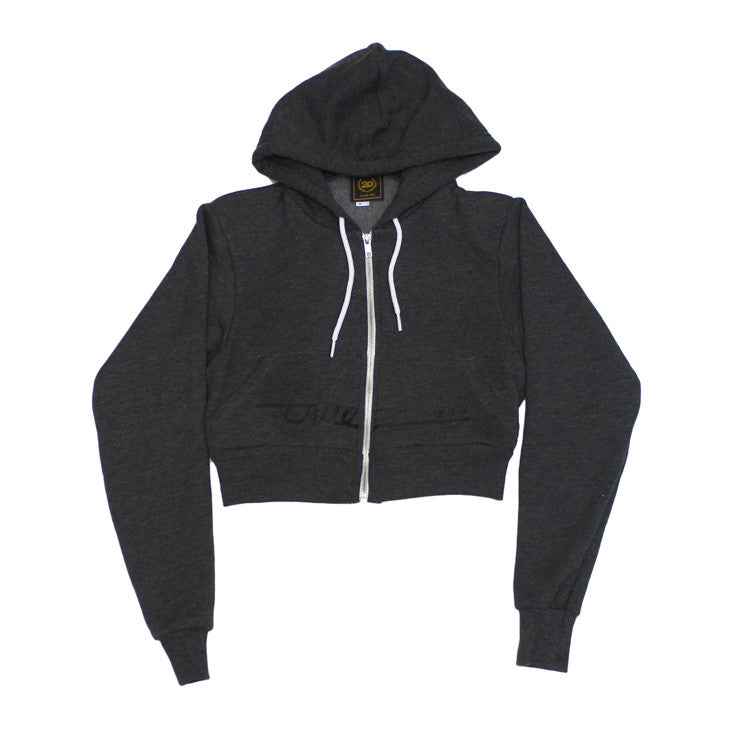 True Womens Darkside Crop Hoodie Charcoal - Shop True Clothing