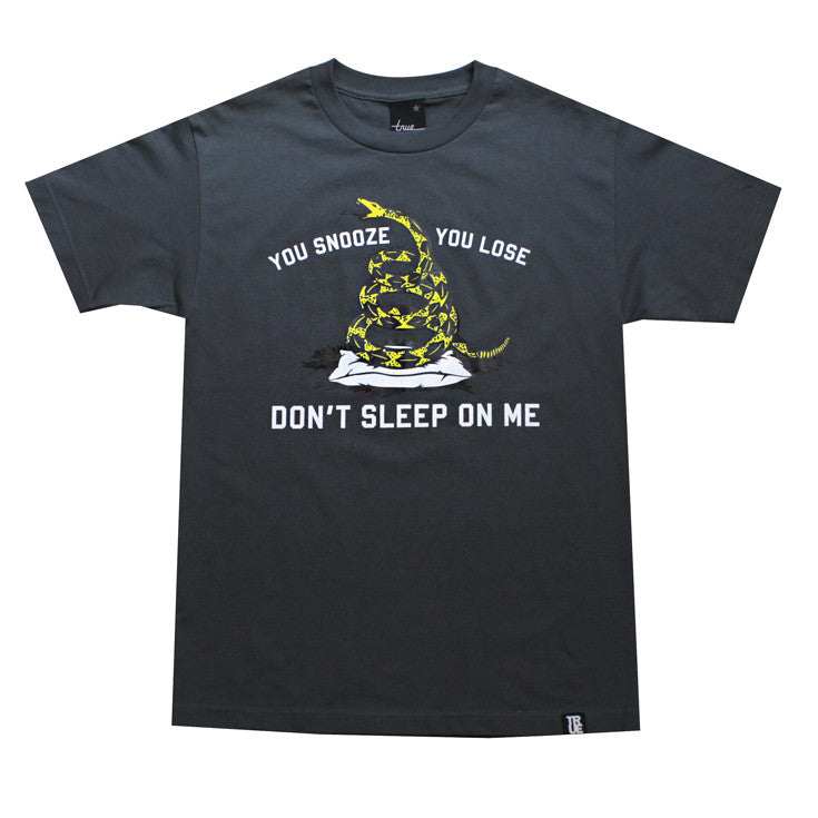 True Mens Don't Sleep T-Shirt Charcoal - Shop True Clothing