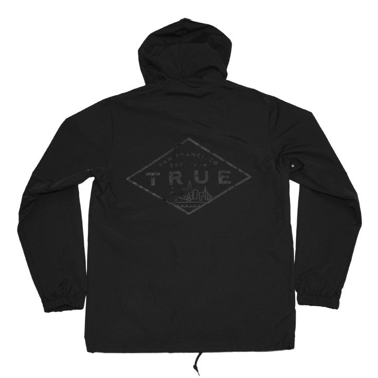 True Mens Established Rain Jacket Black - Shop True Clothing
