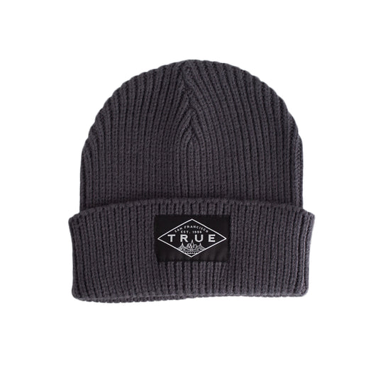 True Established Waffle Beanie Charcoal