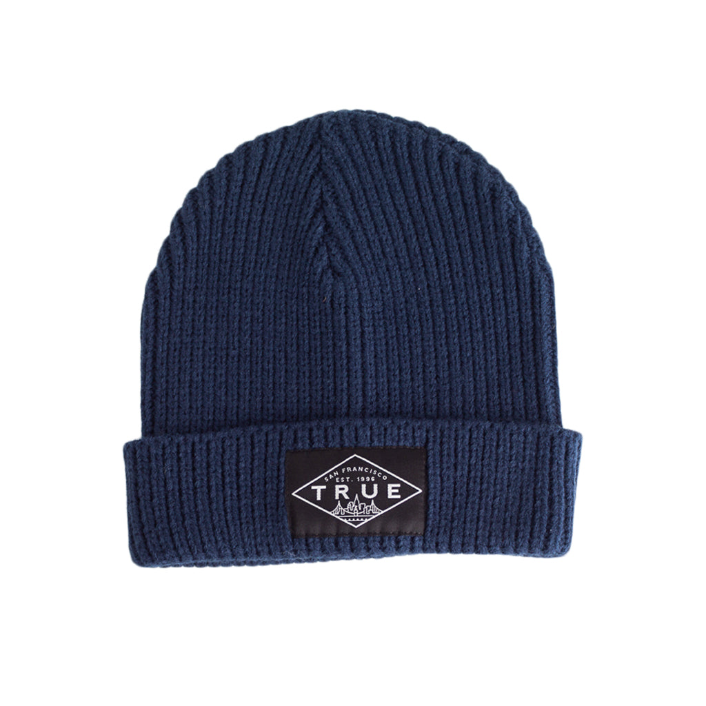 True Established Waffle Beanie Navy