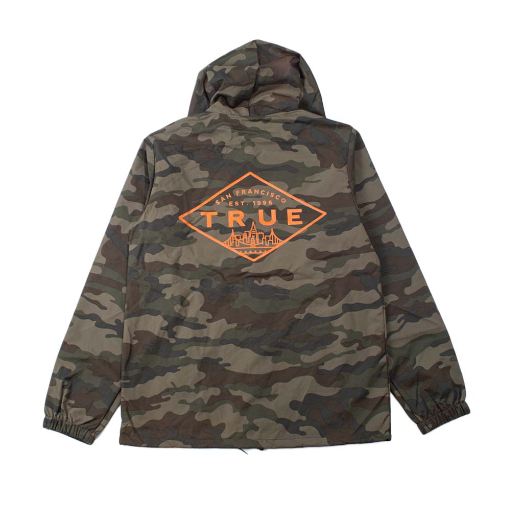 True Men's Established SF Rain Jacket Camo/Orange