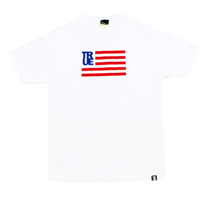 True Mens Flag T-Shirt White - Shop True Clothing