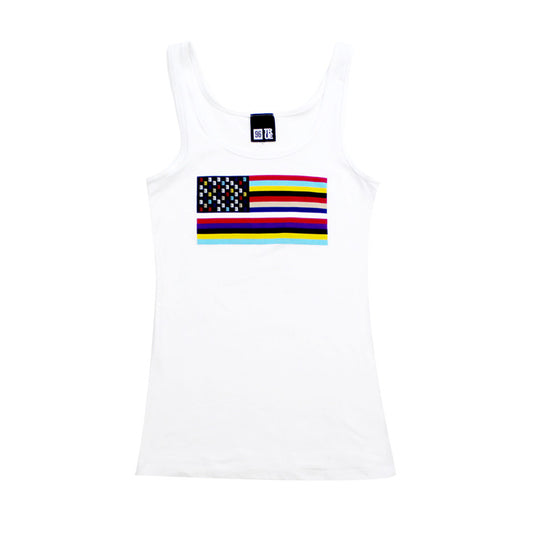 True Womens Flag 2 Tank Top White - Shop True Clothing