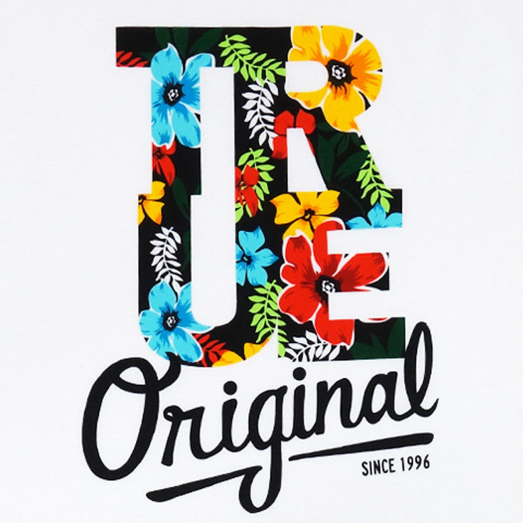 Mens True Floral T-Shirt White - Shop True Clothing