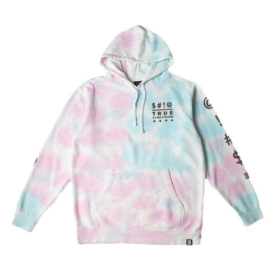 Mens Four Letter Tie Dye Hoodie Candy