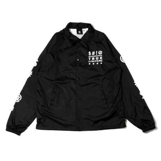 Mens True Four Letter Word Coaches Jacket Black - Shop True Clothing