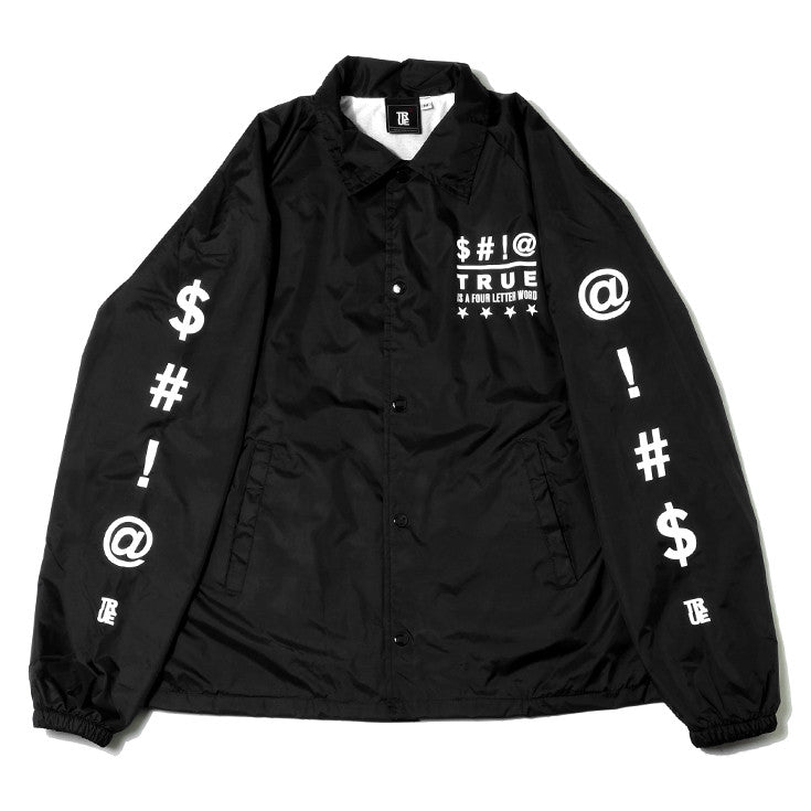 Mens True Four Letter Word Coaches Jacket Black - Shop True Clothing