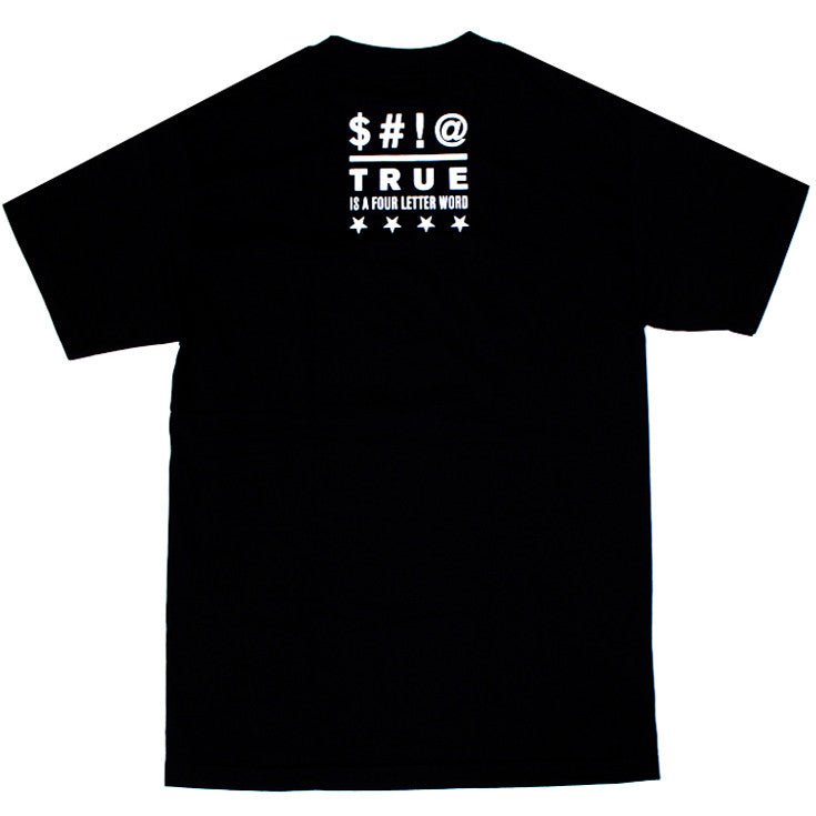 Mens True Four Letter T-Shirt Black - Shop True Clothing
