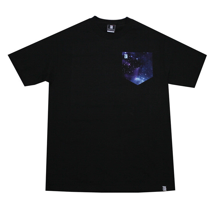 Mens True Logo Galaxy Pocket T-Shirt Black - Shop True Clothing