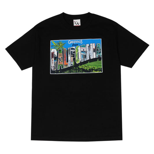 Mens Cali Greetings T-Shirt Black - Shop True Clothing