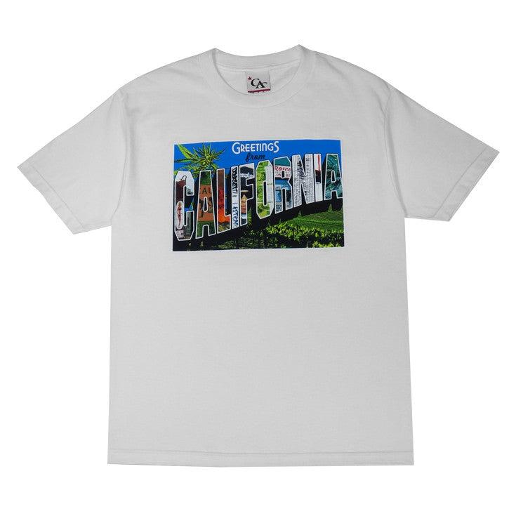 Mens Cali Greetings T-Shirt White - Shop True Clothing