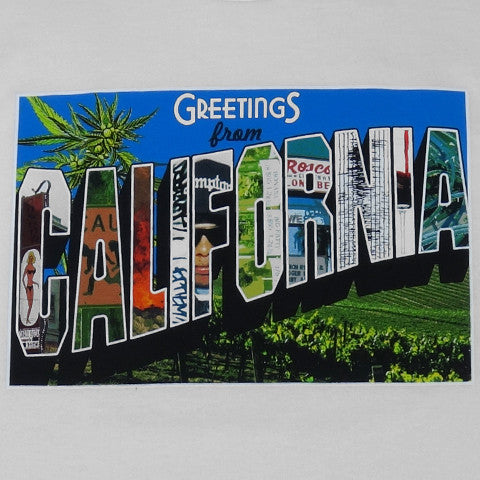 Mens Cali Greetings T-Shirt White - Shop True Clothing