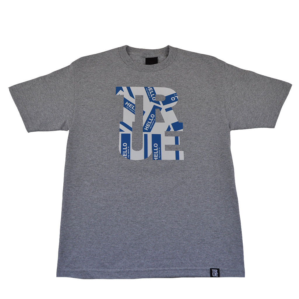 Mens True Hello T-Shirt Heather Grey - Shop True Clothing