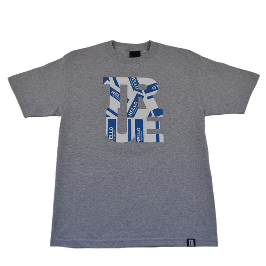 Mens True Hello T-Shirt Heather Grey - Shop True Clothing