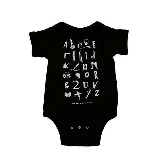 Kids True Hip Hop Alphabet One Piece Black - Shop True Clothing