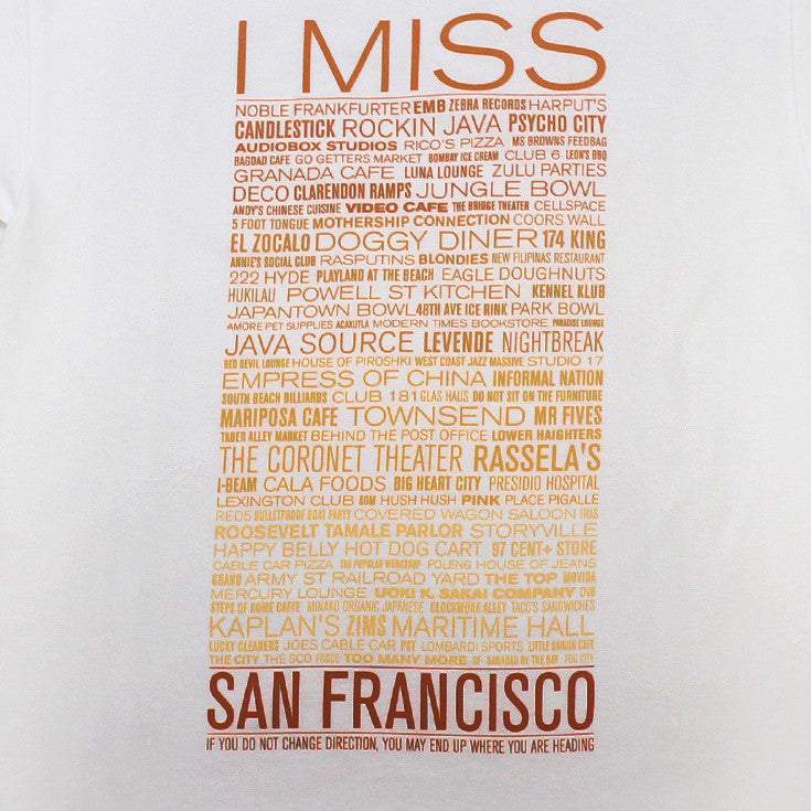 Mens SFCA I Miss The Old SF T-Shirt White - Shop True Clothing