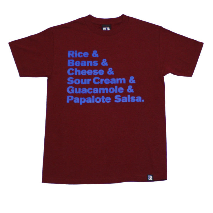 Mens True x Papalote Ingredients T-Shirt Burgundy - Shop True Clothing