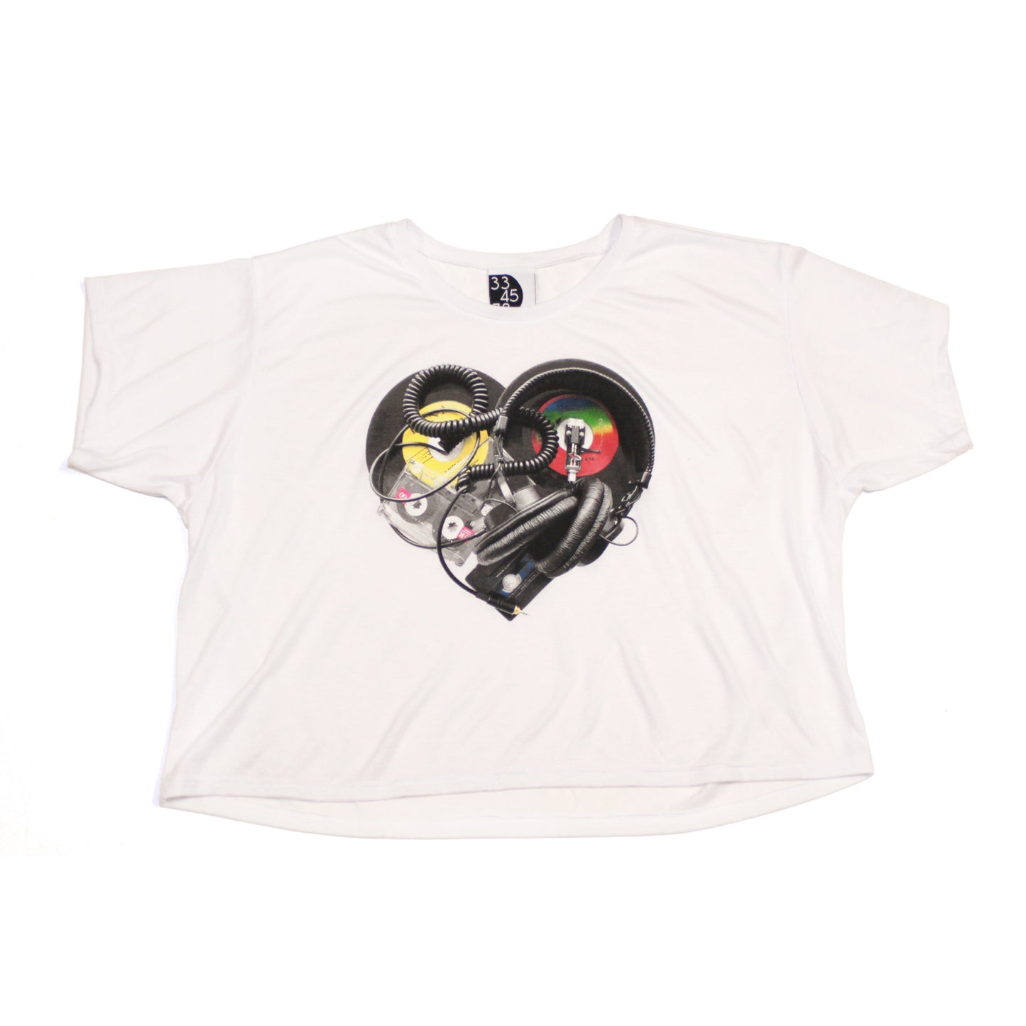 Ongaku Womens In Love Crop T-Shirt White - Shop True Clothing