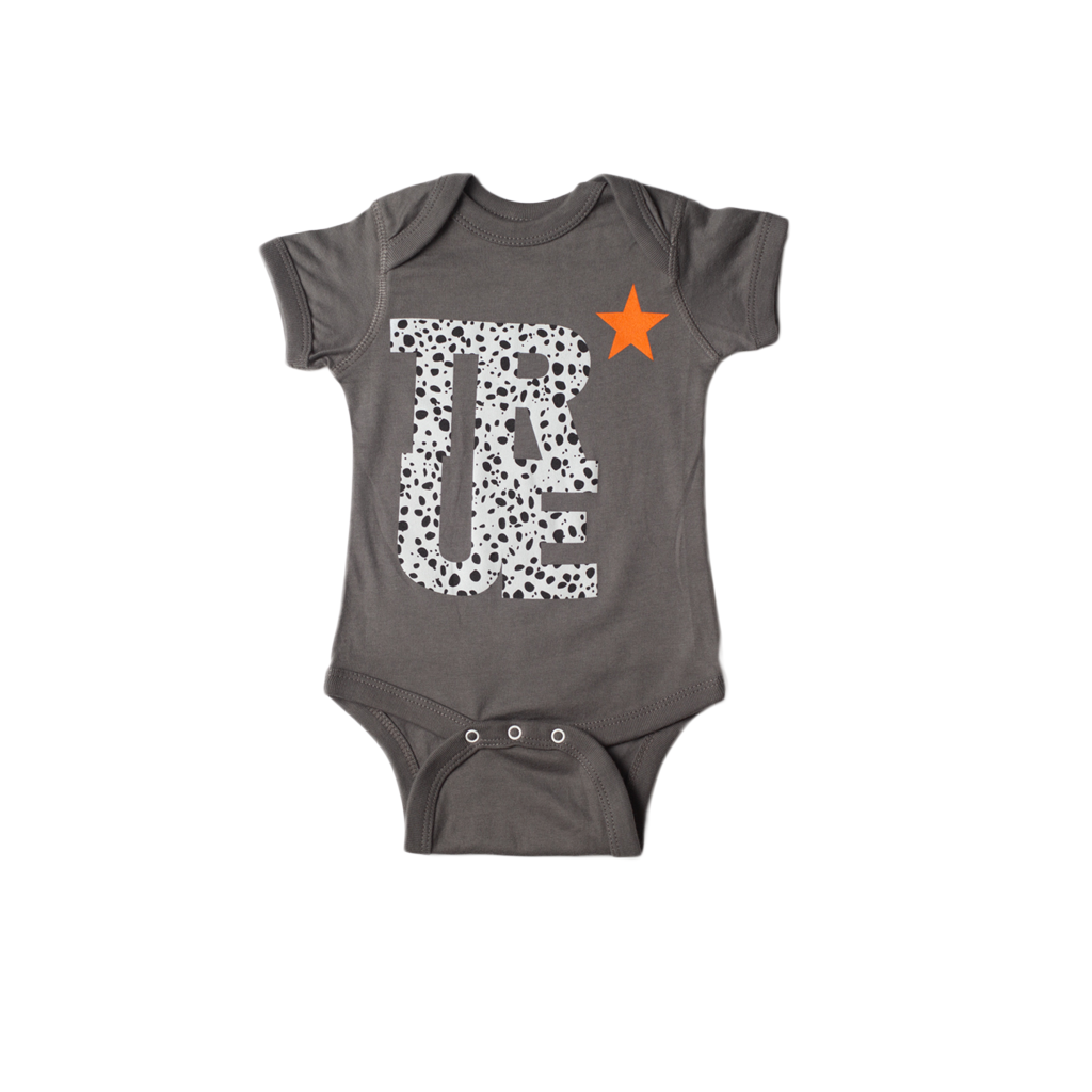 Kids True Logo Star One Piece Charcoal