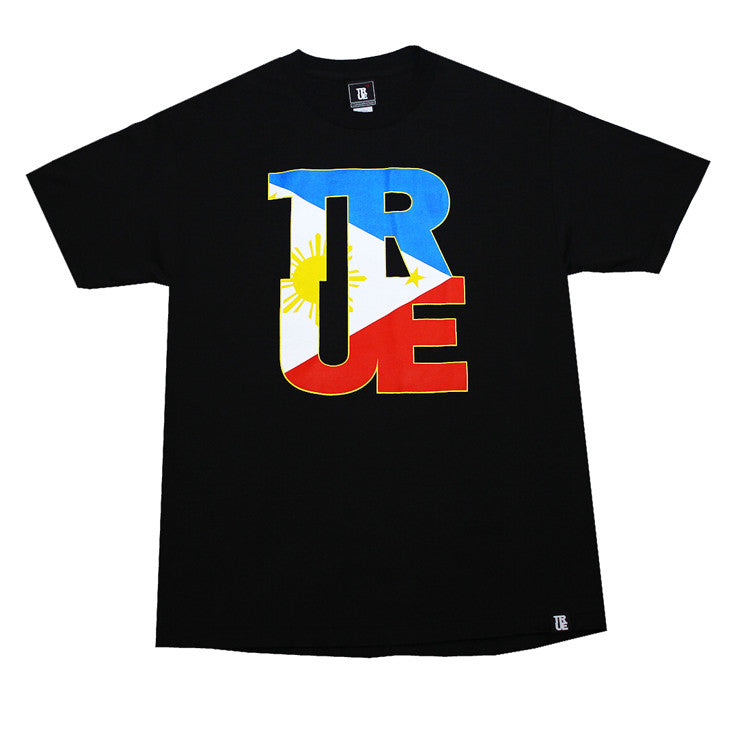 Mens True Logo Fill Pinoy T-Shirt Black - Shop True Clothing