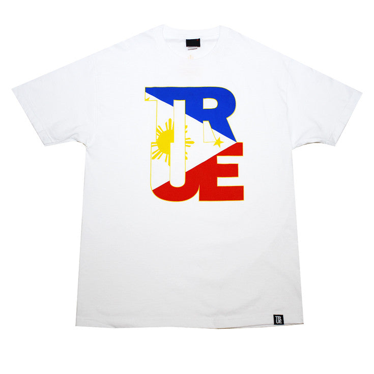 Mens True Logo Fill Pinoy T-Shirt White - Shop True Clothing