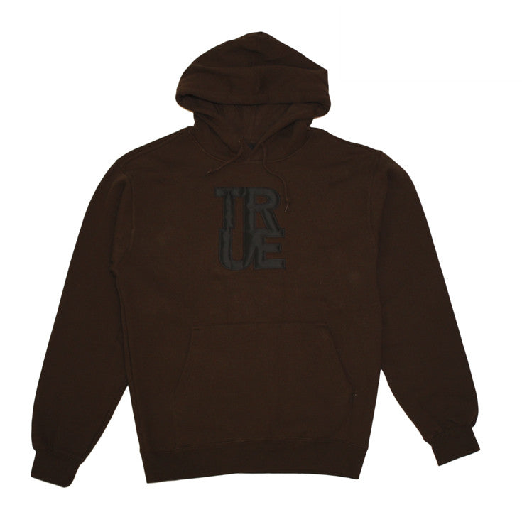 Mens True Logo Hoodie Brown / Black - Shop True Clothing