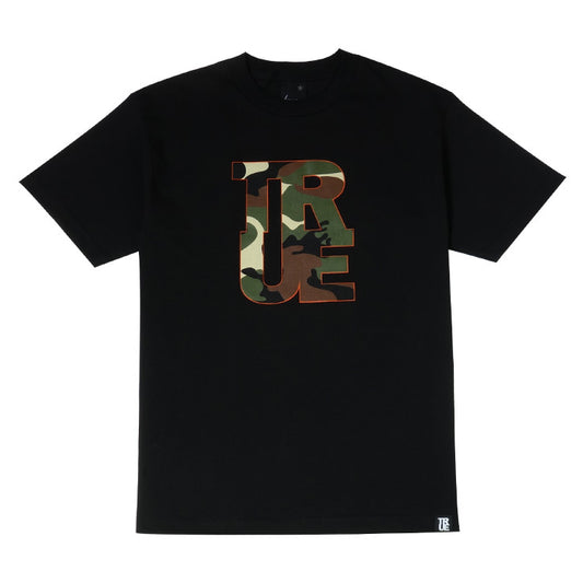 Mens True Logo Camo T-Shirt Black - Shop True Clothing