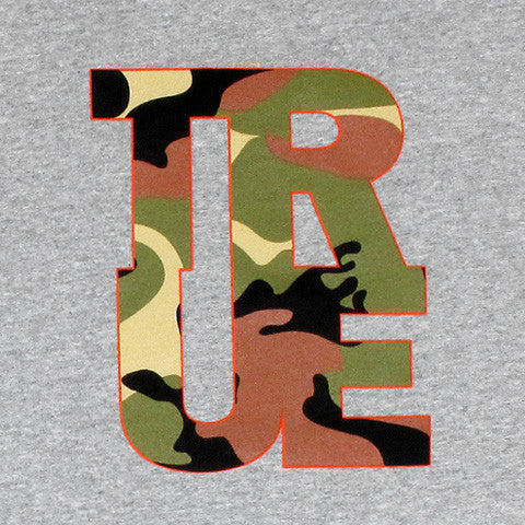 Mens True Logo Camo T-Shirt Heather Grey - Shop True Clothing