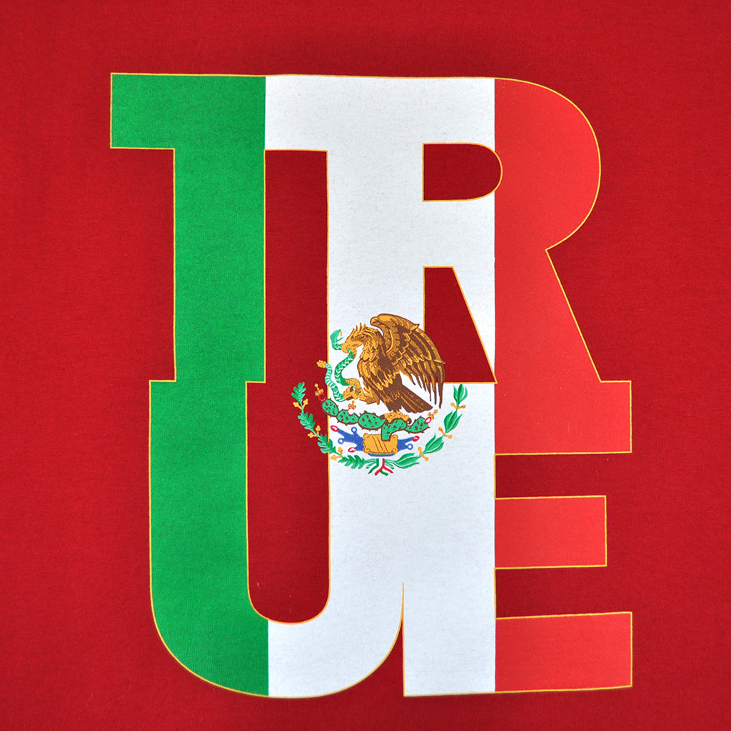 Mens True Logo Fill Mexico T-Shirt Red - Shop True Clothing