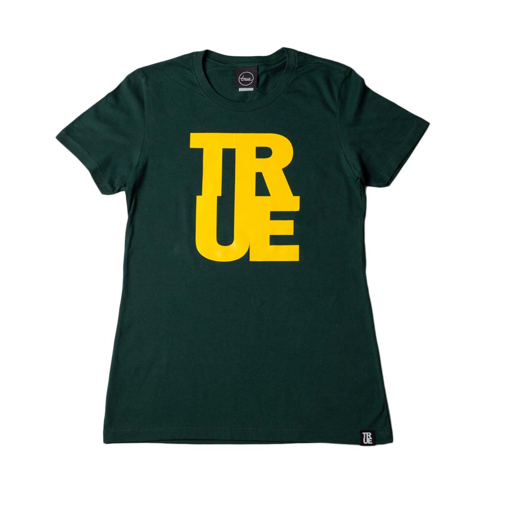 True Womens Logo T-Shirt Green/Yellow