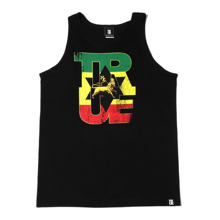 Mens True Logo Lion Tank Top Black - Shop True Clothing