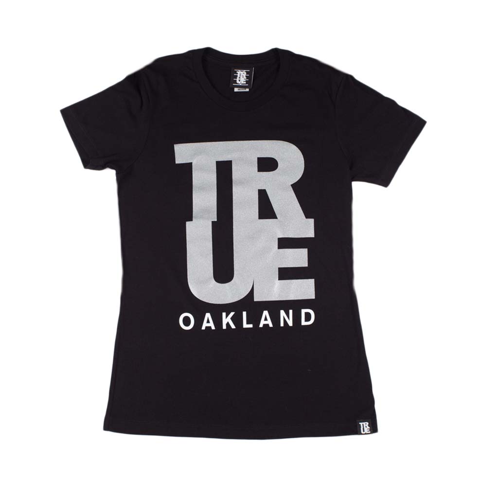 True Women's Logo Oakland T-Shirt Black