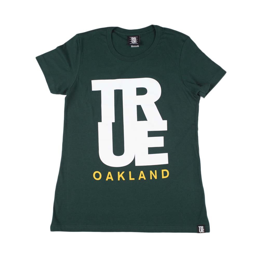 True Women's Logo Oakland T-Shirt Green