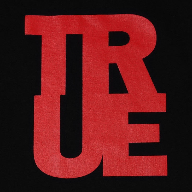 Mens True Logo Raglan T-Shirt Black/Red - Shop True Clothing