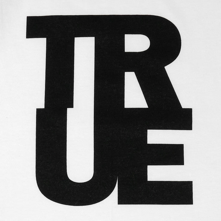 Mens True Logo Raglan T-Shirt White/Black - Shop True Clothing