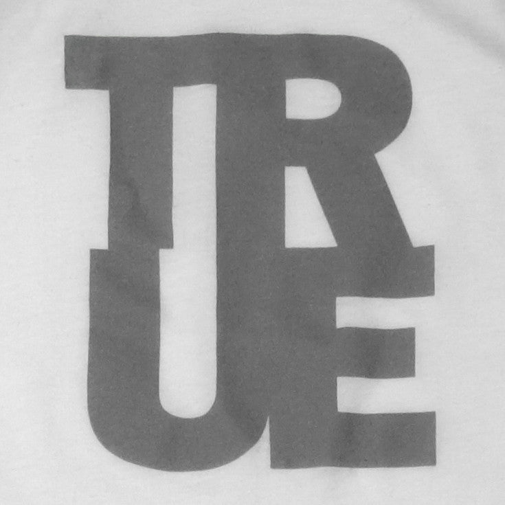 Womens True Logo Raglan T-Shirt White/Grey - Shop True Clothing
