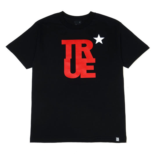 Mens True Logo Star T-Shirt Black/Red - Shop True Clothing