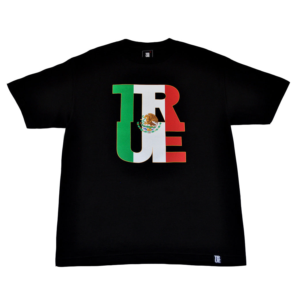 Mens True Logo Fill Mexico T-Shirt Black - Shop True Clothing