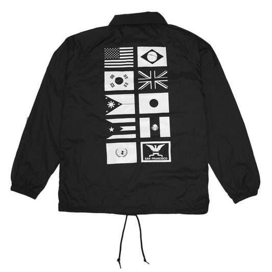 True Mens Nations Coaches Jacket Black - Shop True Clothing