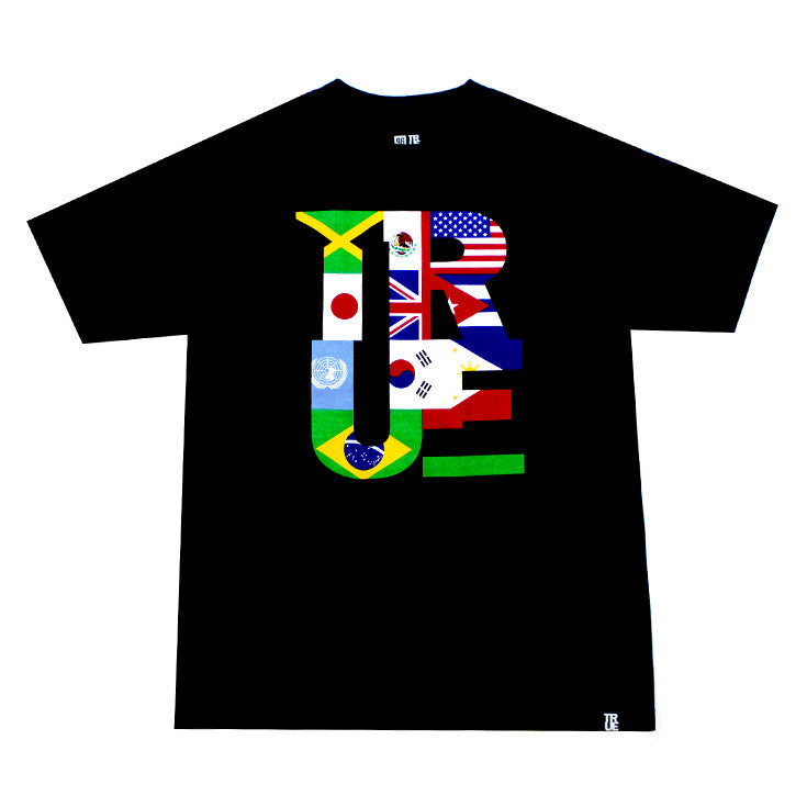 True Mens Nations T-Shirt Black - Shop True Clothing