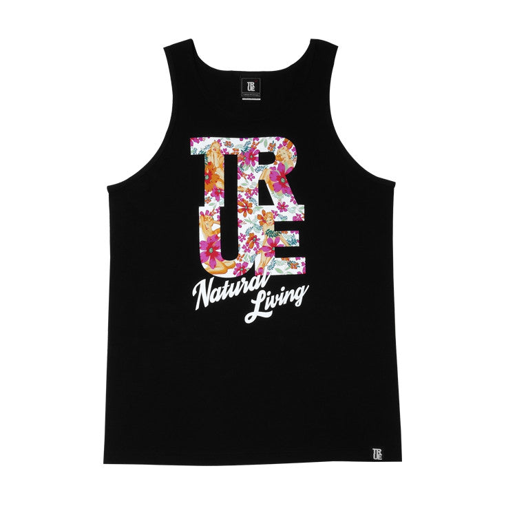 Mens True Natural Living Tank Top Black - Shop True Clothing