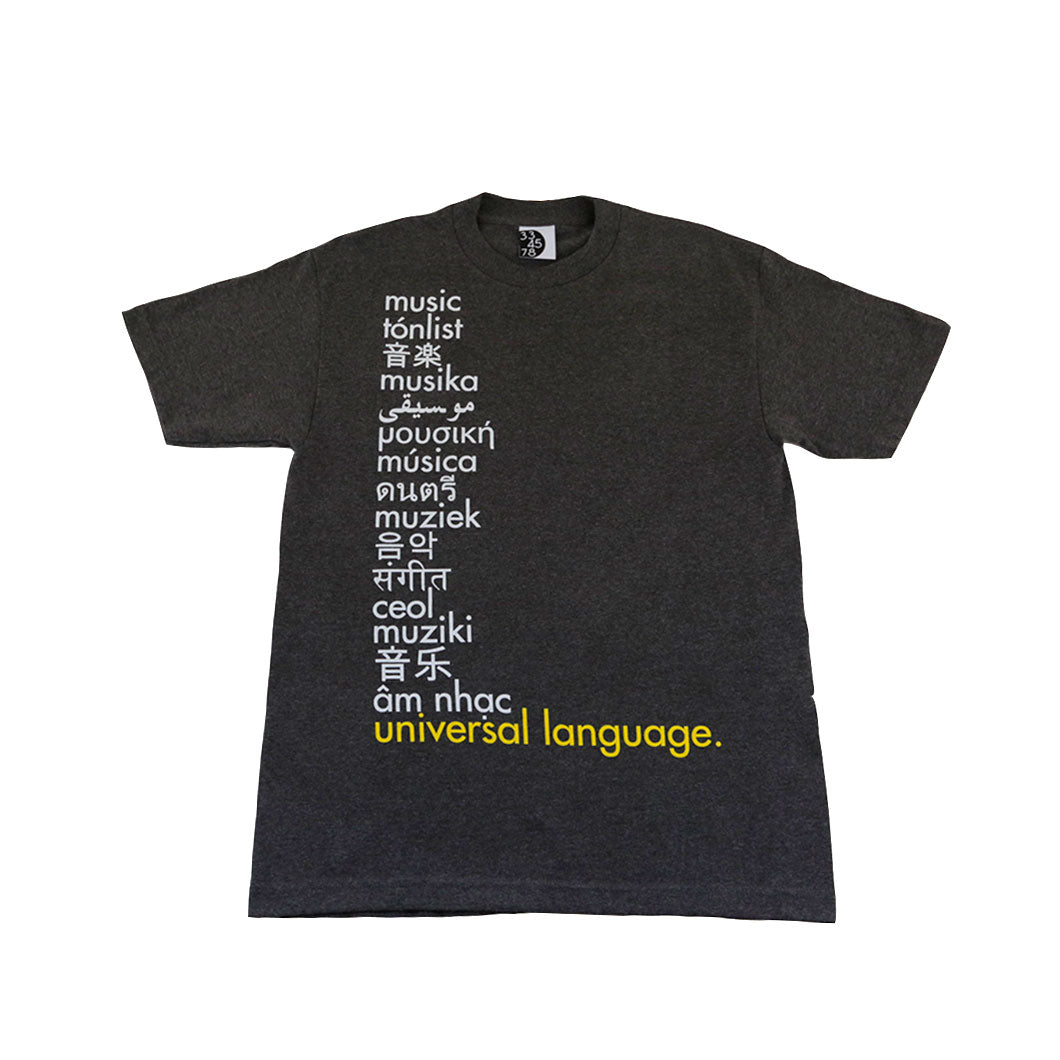 Ongaku Universal Language T-Shirt Charcoal - Shop True Clothing