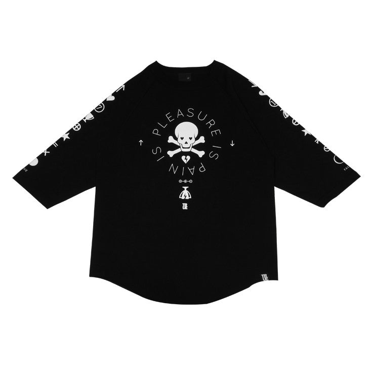 Mens True Pleasure Pain Raglan T-Shirt Black - Shop True Clothing