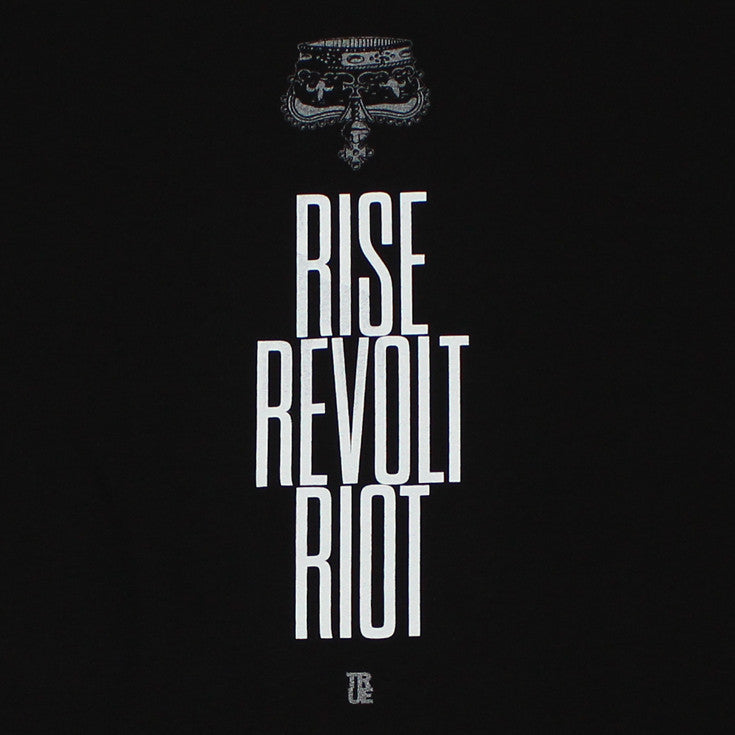 Mens True Rise Revolt Riot T-Shirt Black - Shop True Clothing