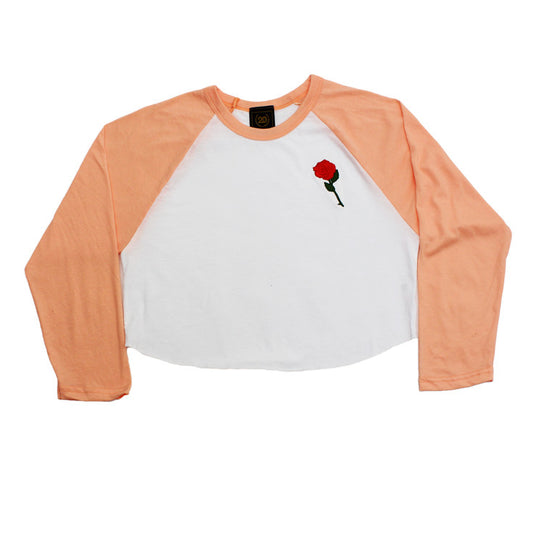 True Womens Rose Cropped Raglan Peach - Shop True Clothing